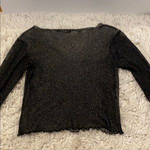 black sparkly brandy melville long sleeve